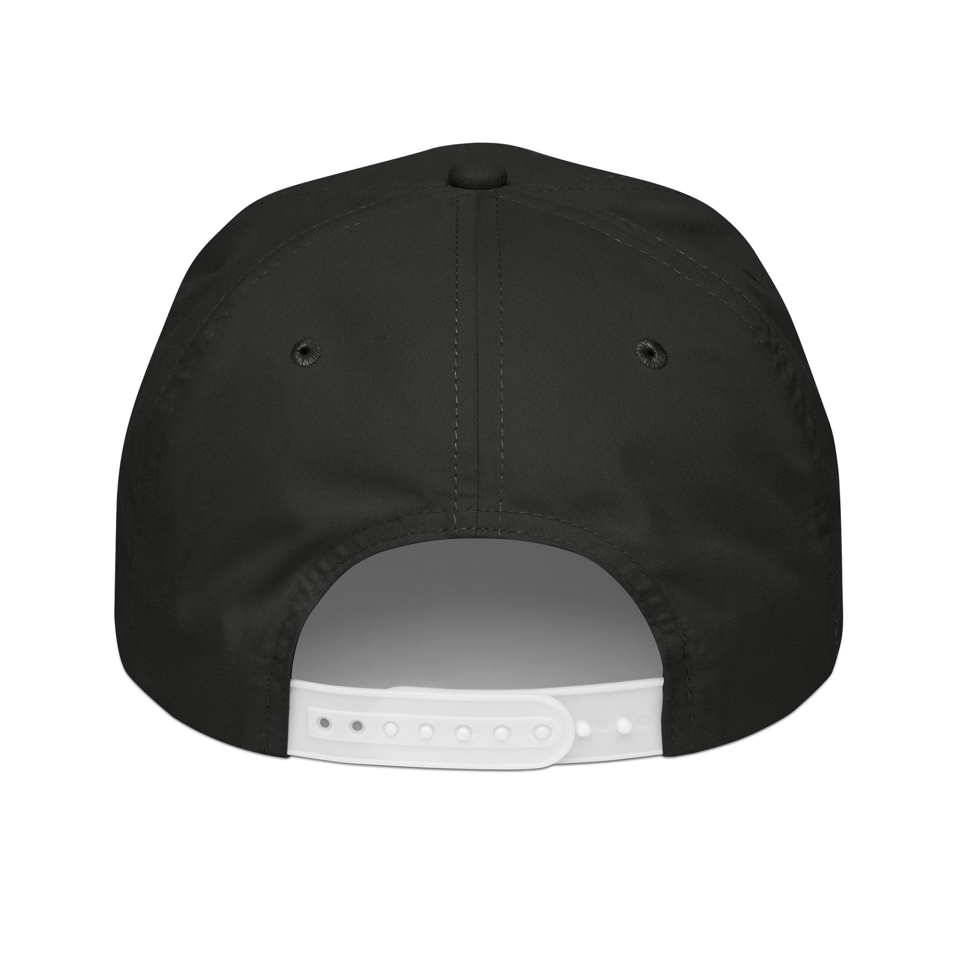 Crawfish Roper Trucker Hat – Black with White Rope