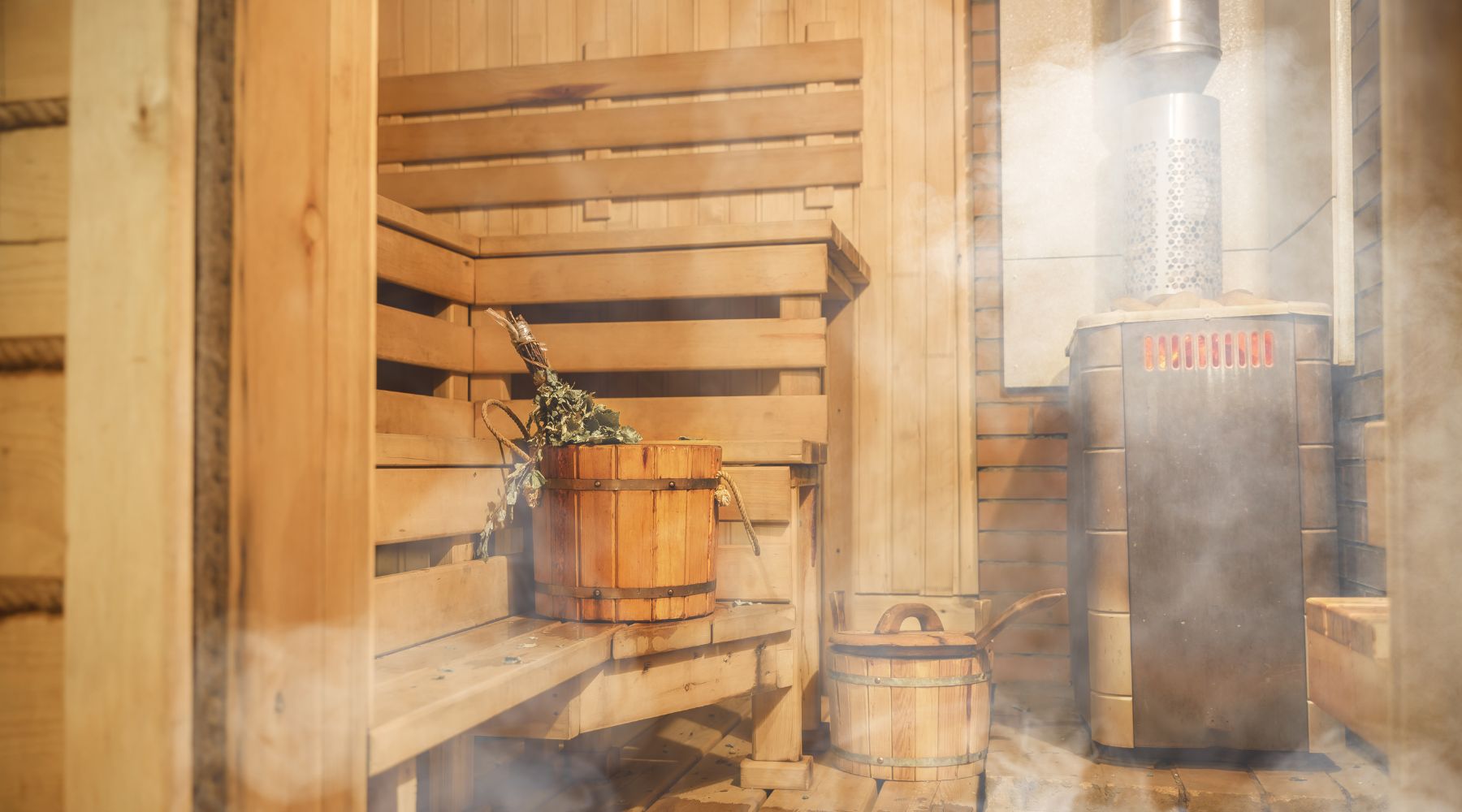 Sauna Room with steam