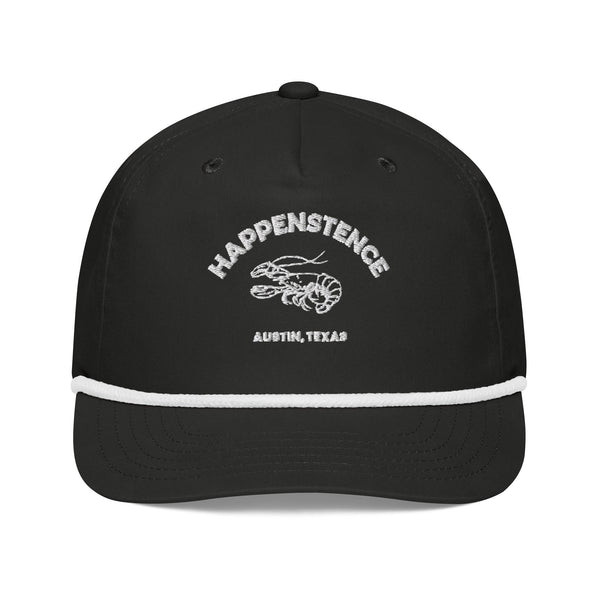 Crawfish Roper Trucker Hat – Black with White Rope - Happenstence®